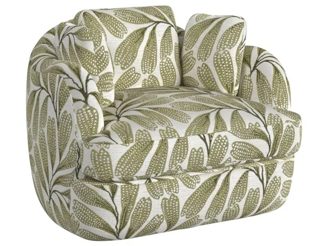 Scoop And A Half Swivel Chair - Hedge Green