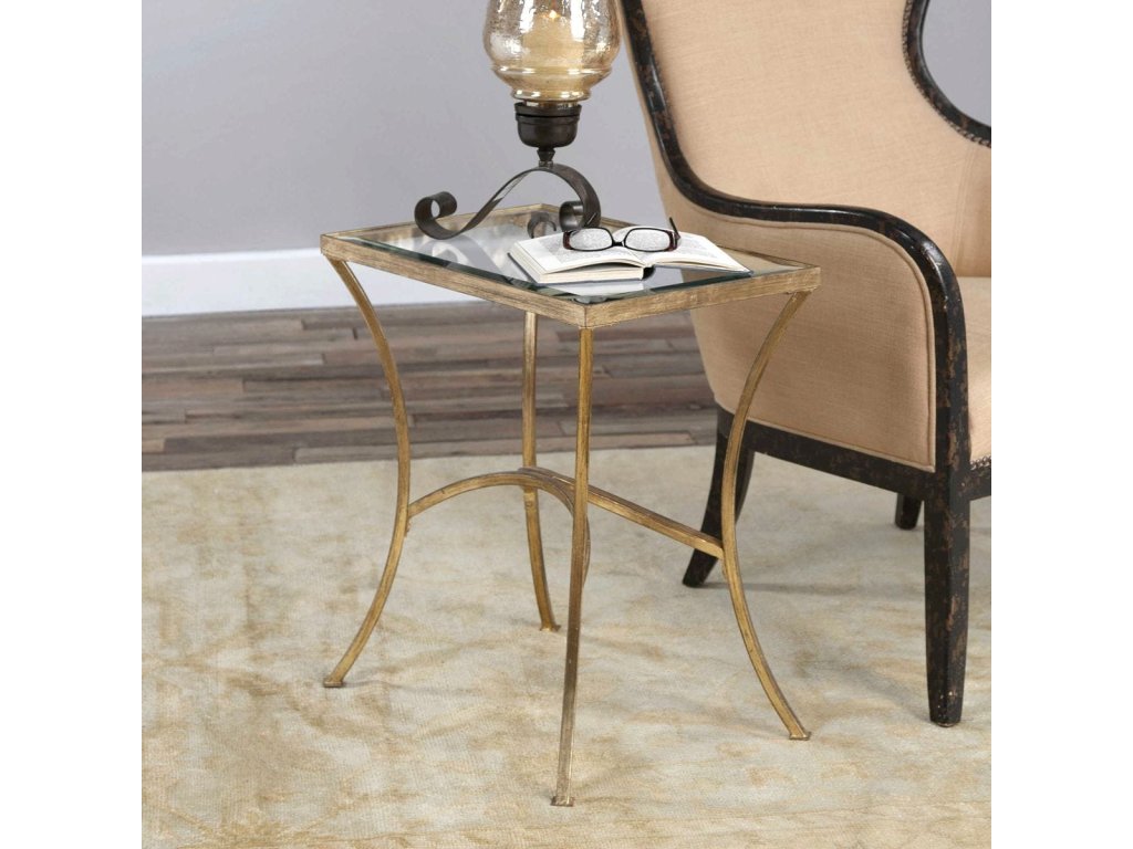 Alayna End Table, Gold - image 1