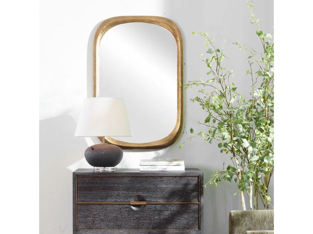 Malone Mirror, Brass - image 1