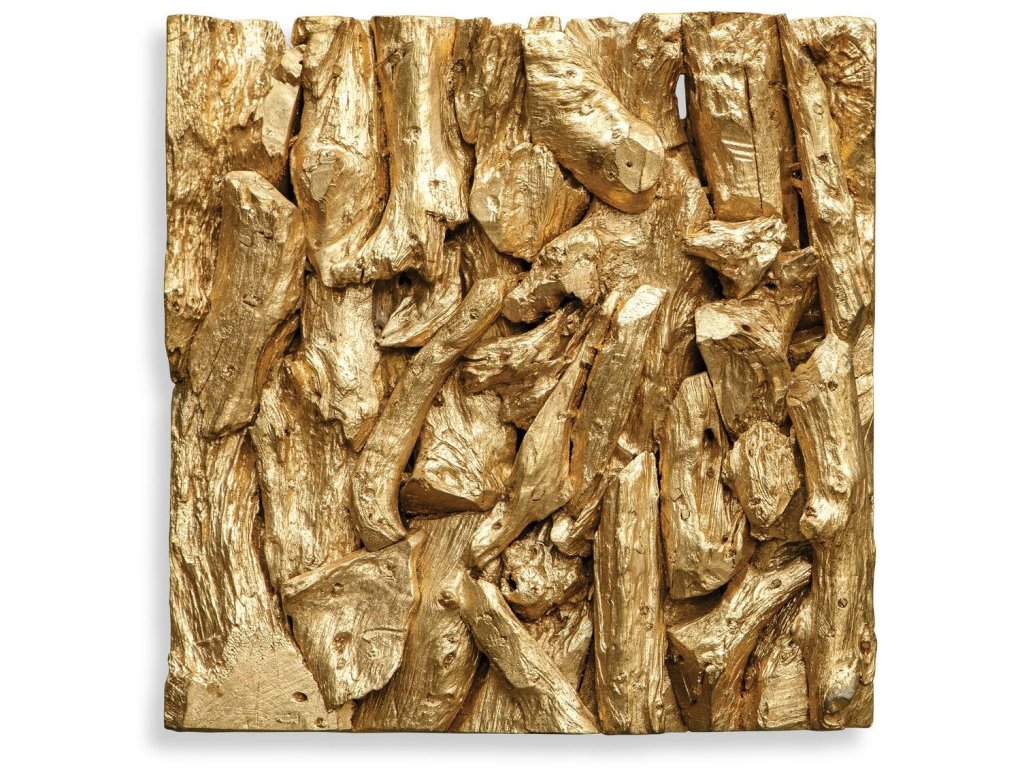 Rio Wood Wall Decor, Gold - main image