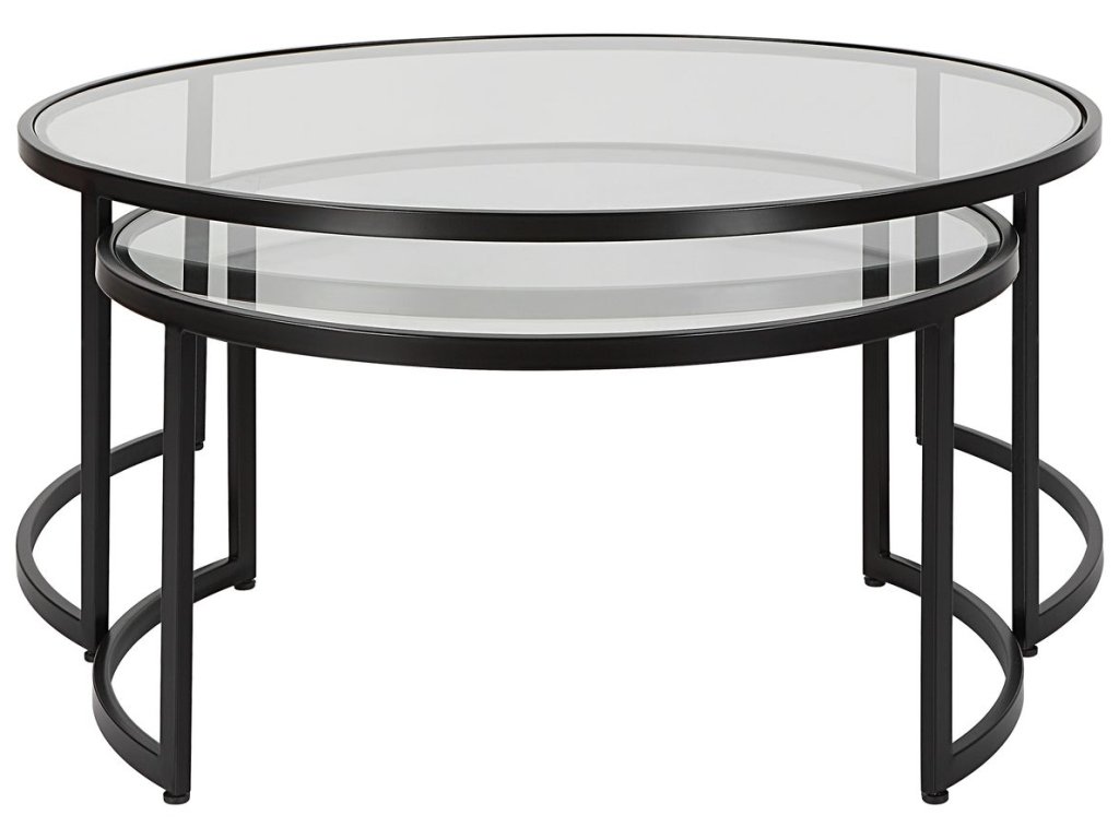 Rhea Nesting Coffee Tables, Black, S/2 - image 3