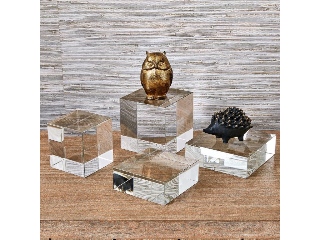 Cube Risers/Sculptures, S/2 - Crystal - image 3