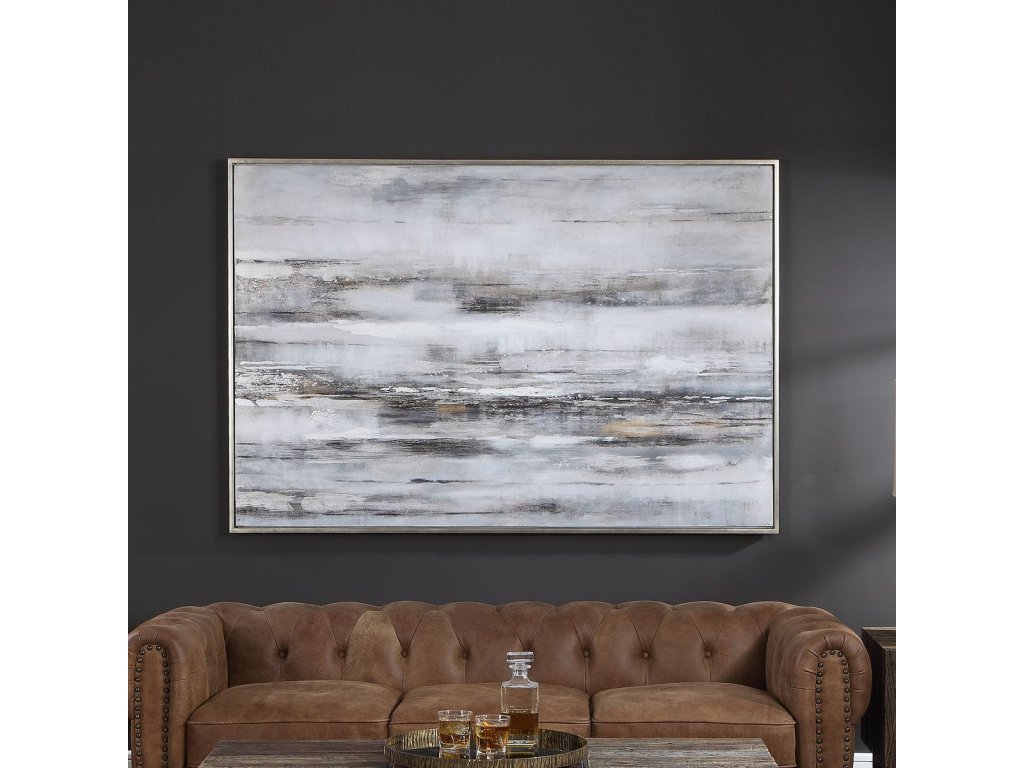 Smoky Waves Hand Painted Canvas - image 1