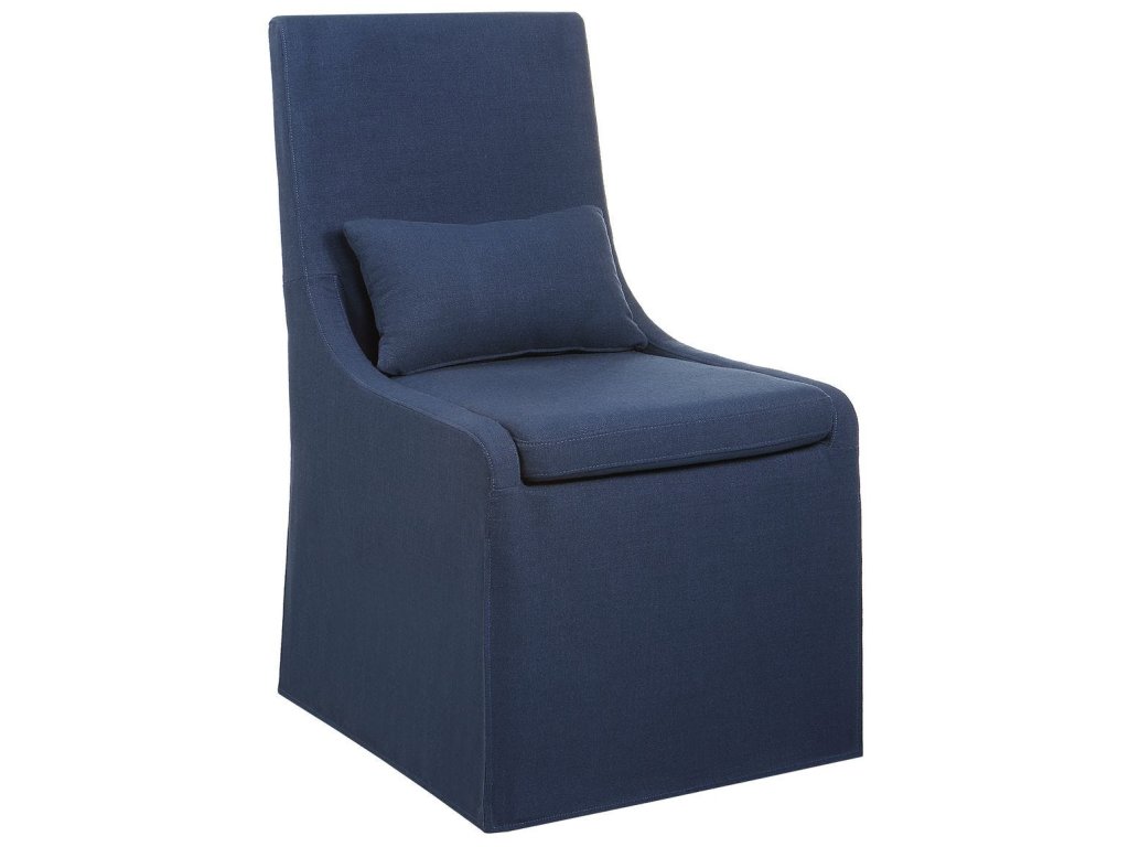Coley Armless Chair, Denim - image 2