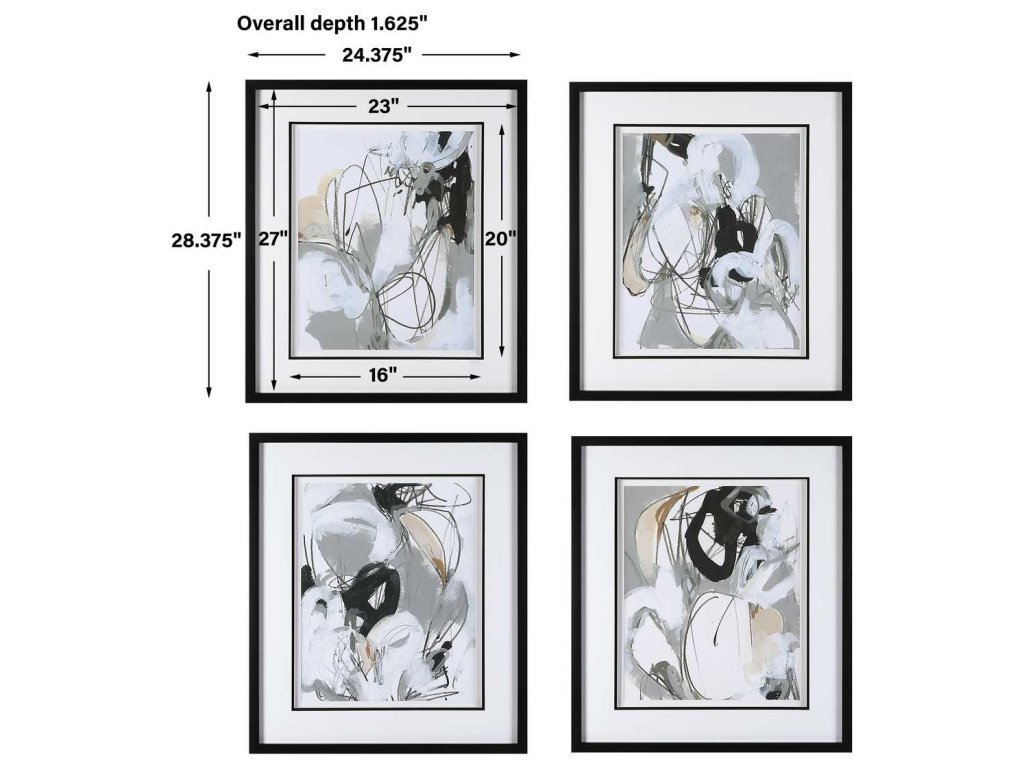 Tangled Threads Framed Prints, S/4 - image 4