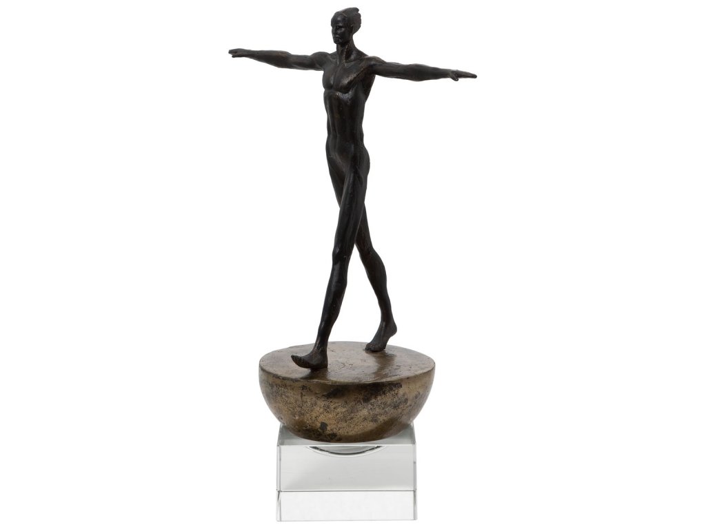 Man Finding Balance Sculpture - main image