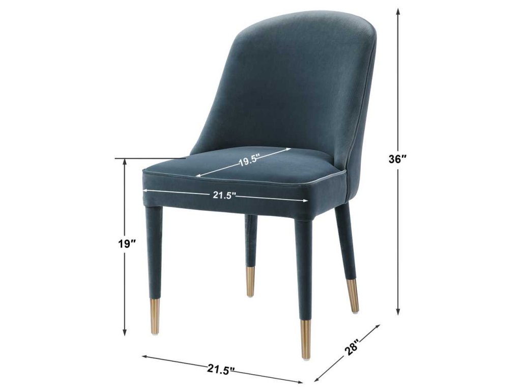 Brie Armless Chair, Blue, 2 Per Box, Priced Each - image 6