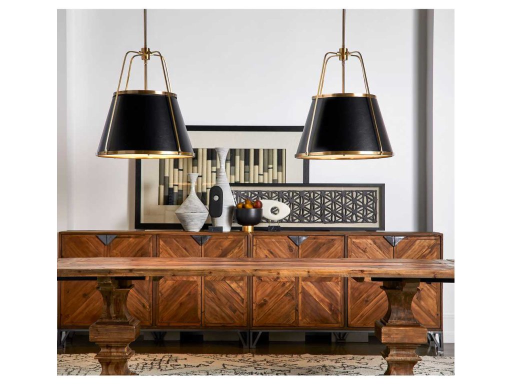 Leather Classic, 4 Lt Pendant - Black - image 6