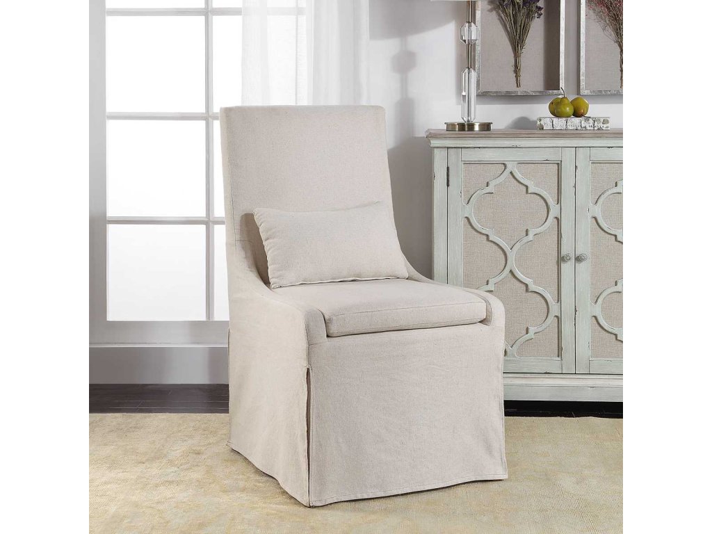 Coley Armless Chair, Linen - image 3