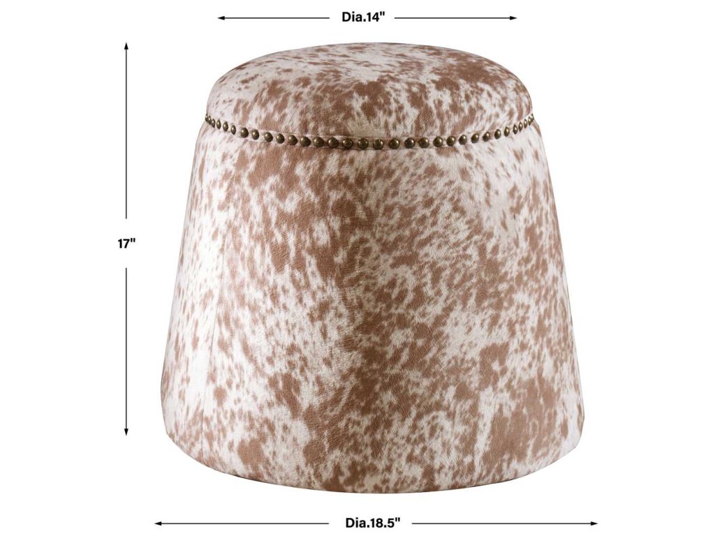 Gumdrop Ottoman, Cow Hide - image 7
