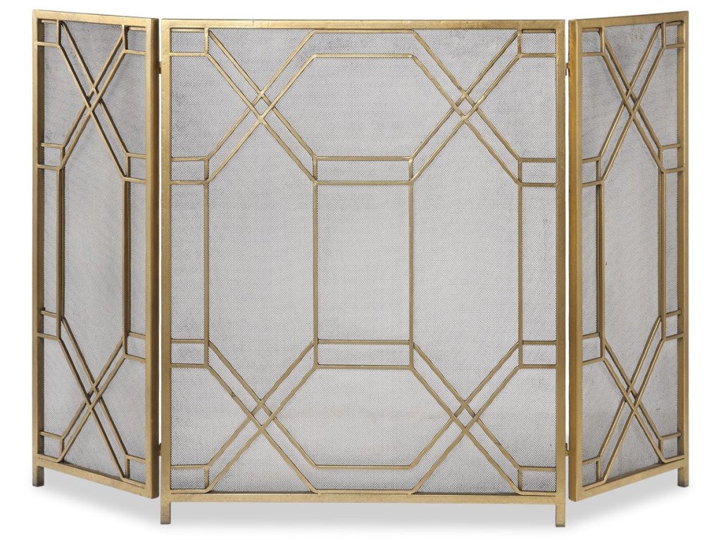 Rosen Fireplace Screen, Gold - main image