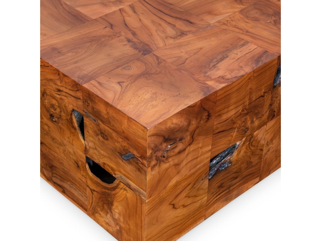 Teak Tac Toe Coffee Table - Caramel - image 3