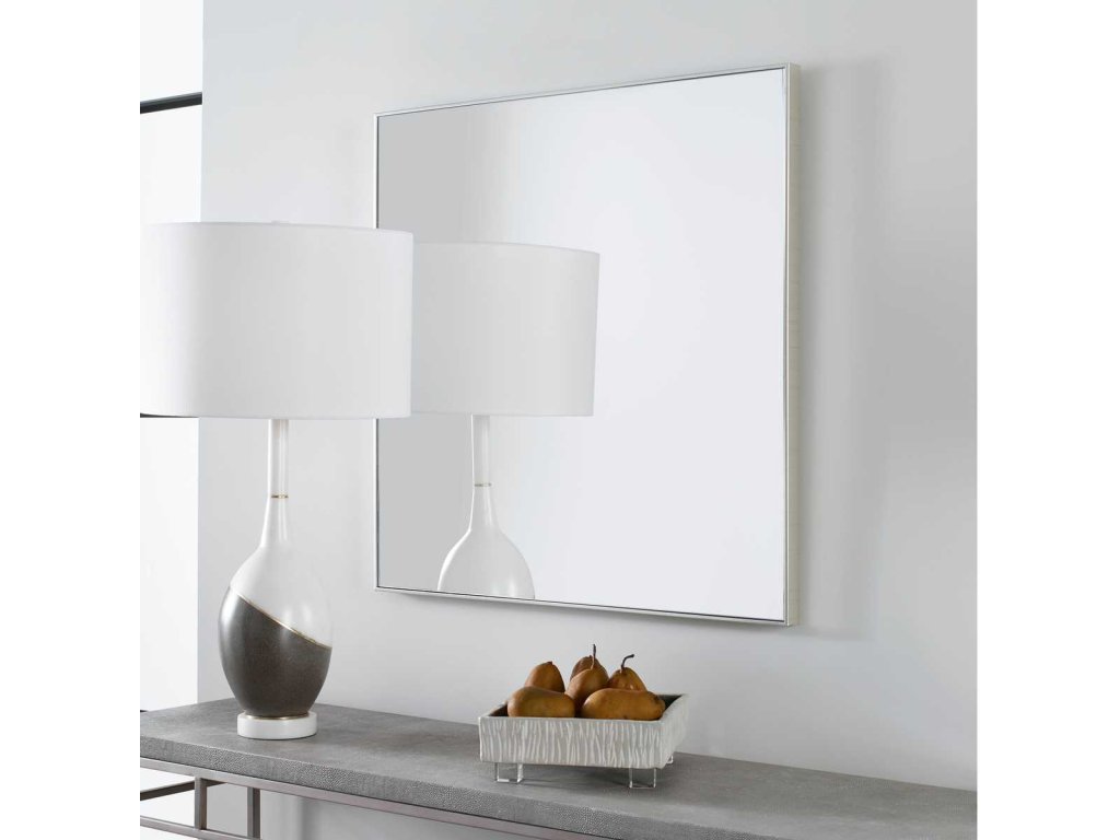 Alexo Square Mirror, Silver - image 3