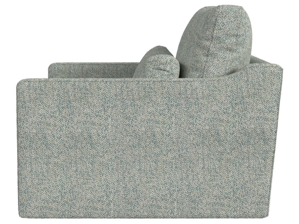 Slope Tufted Swivel Chair-And-A-Half - Tweedy Bird Sky - image 2