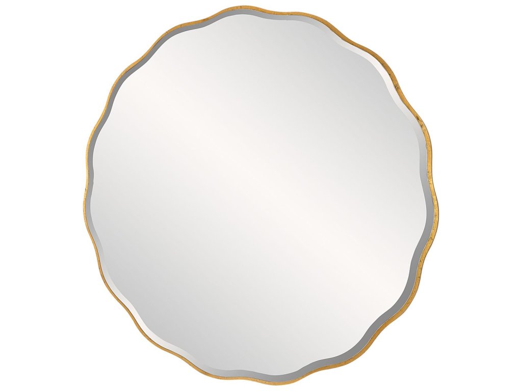 Aneta Large Round Mirror, Gold - image 3