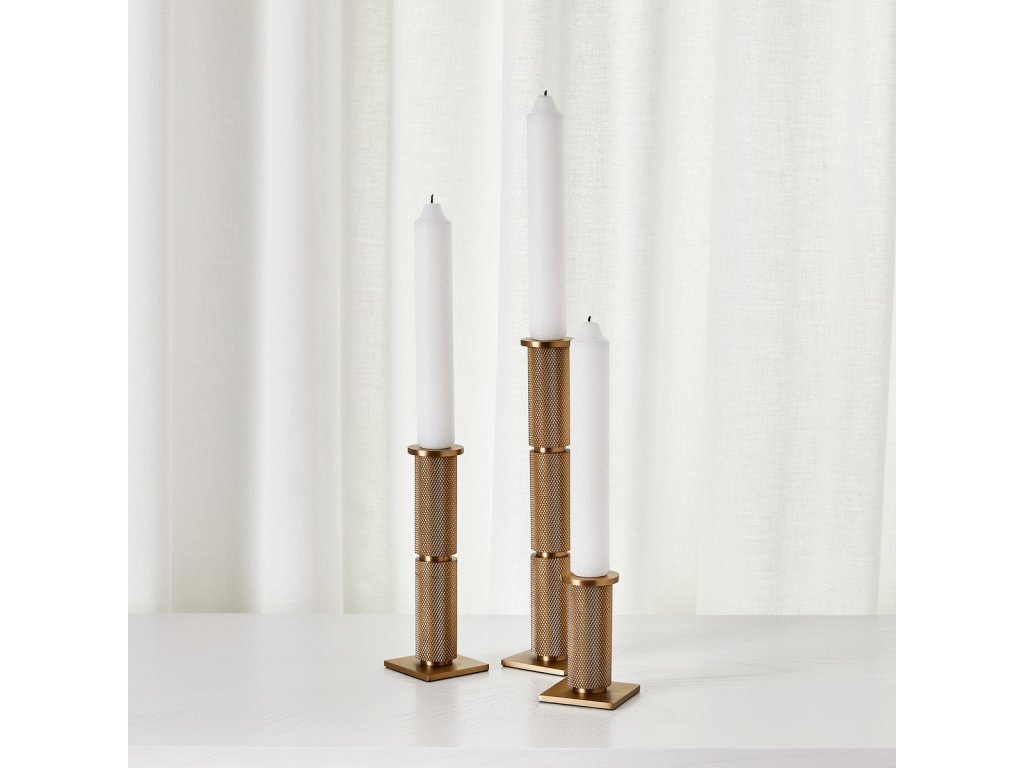 Knurled Taper Candleholders, S/3 - image 1
