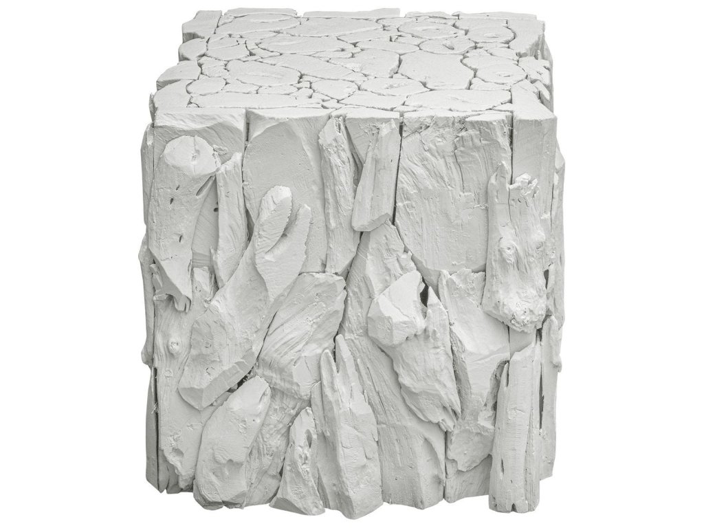 Teak Root Bunching Cube, White - image 2