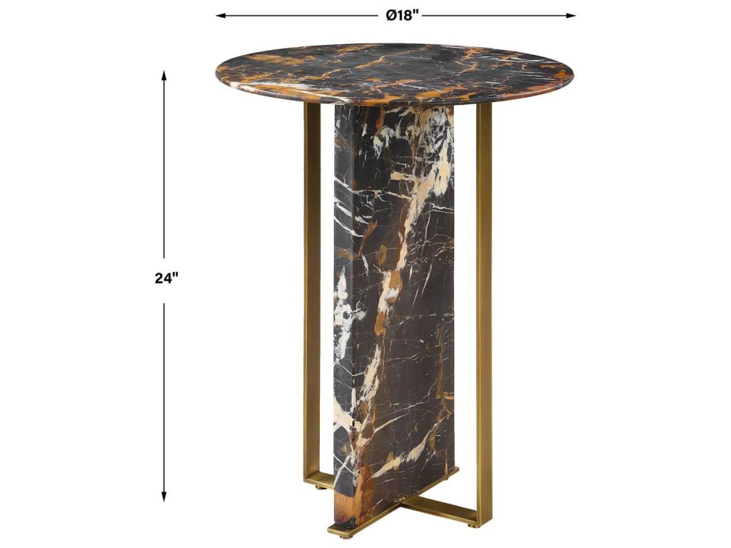 Joist Accent Table - Michelangelo Marble - image 8