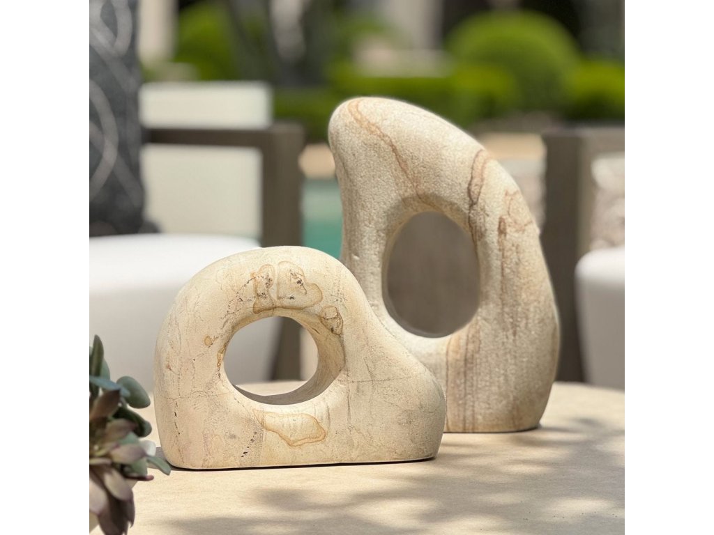 Stone Flow Outdoor Sculptures, S/2 - image 1