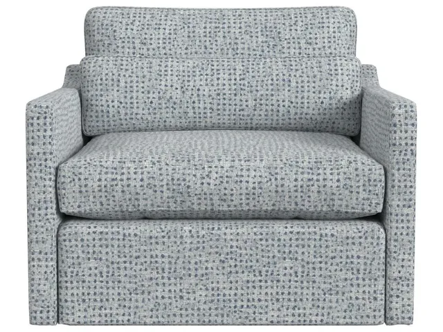 Slope Swivel Chair-And-A-Half - Dashing Blue