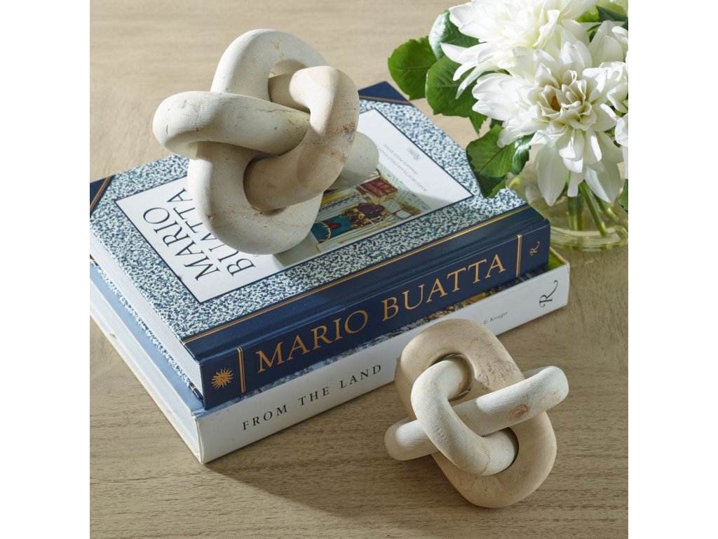 Limestone Link Outdoor Sculptures, S/2 - image 4