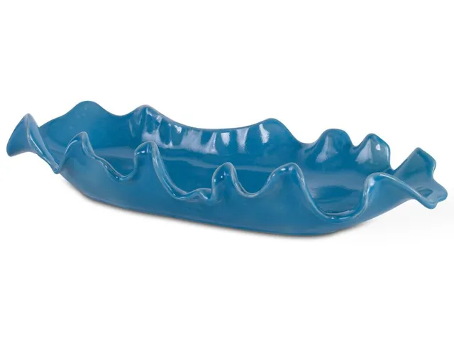 Ruffled Feathers Bowl, Blue