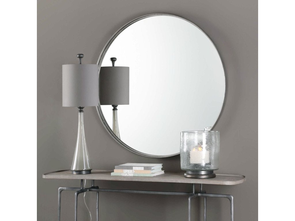 Agoura Round Mirror - 48 Silver - image 3
