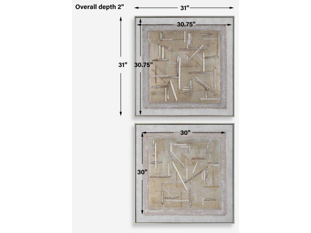 Unpredictable Hand Painted Canvases, S/2 - image 5