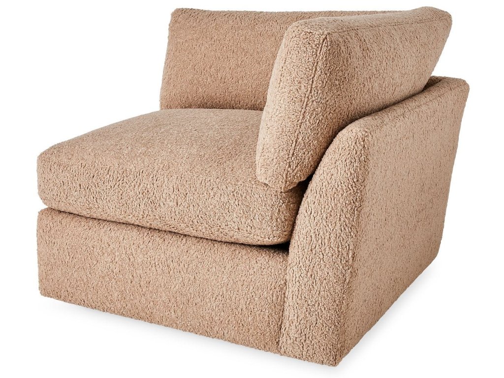 Slope Sofa, Corner - Toast Faux Sheepskin - image 5