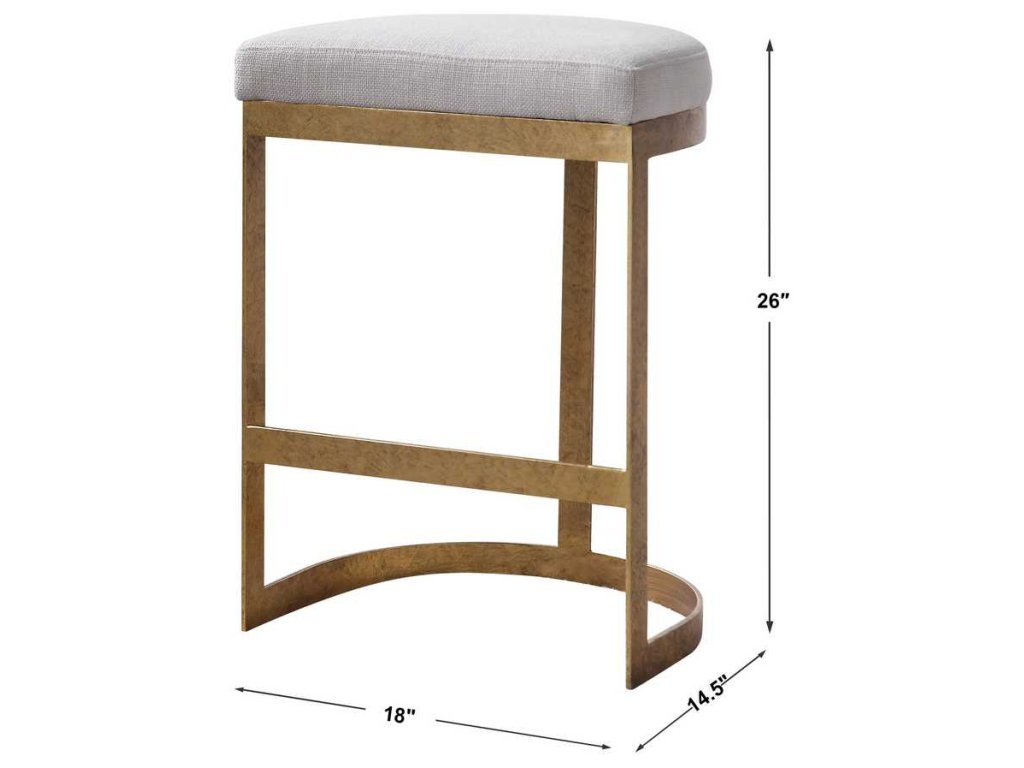 Ivanna Counter Stool, Gold - Beige - image 7