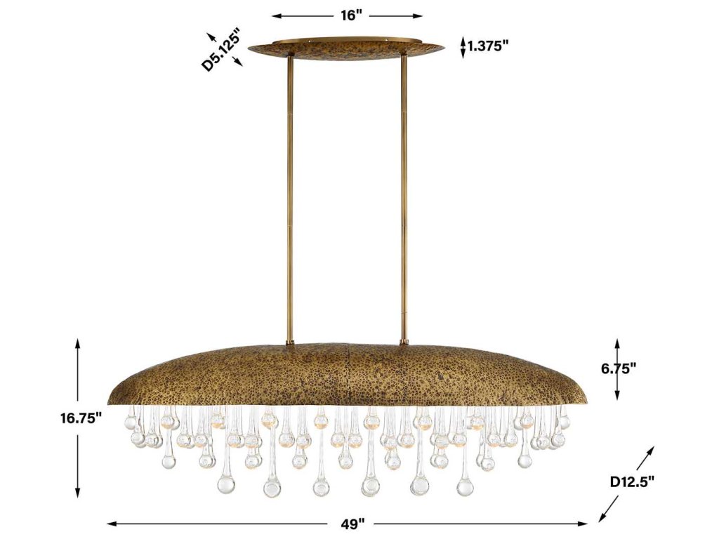Downpour, 10 Lt Pendant - Oval - image 14