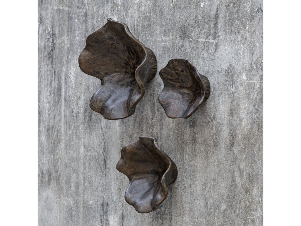 Teo Wood Wall Decor, Mocha, S/3 - image 2