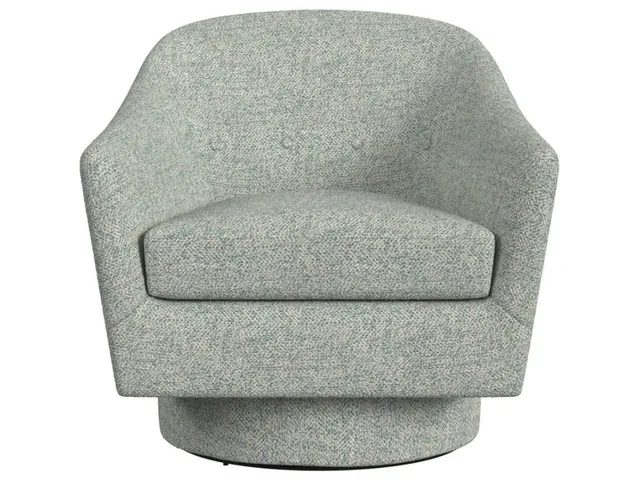 Coupe Swivel Chair - Tweedy Bird Sky