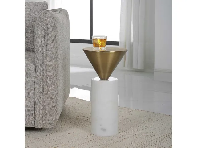 Top Hat Drink Table, Brass - Alternative View
