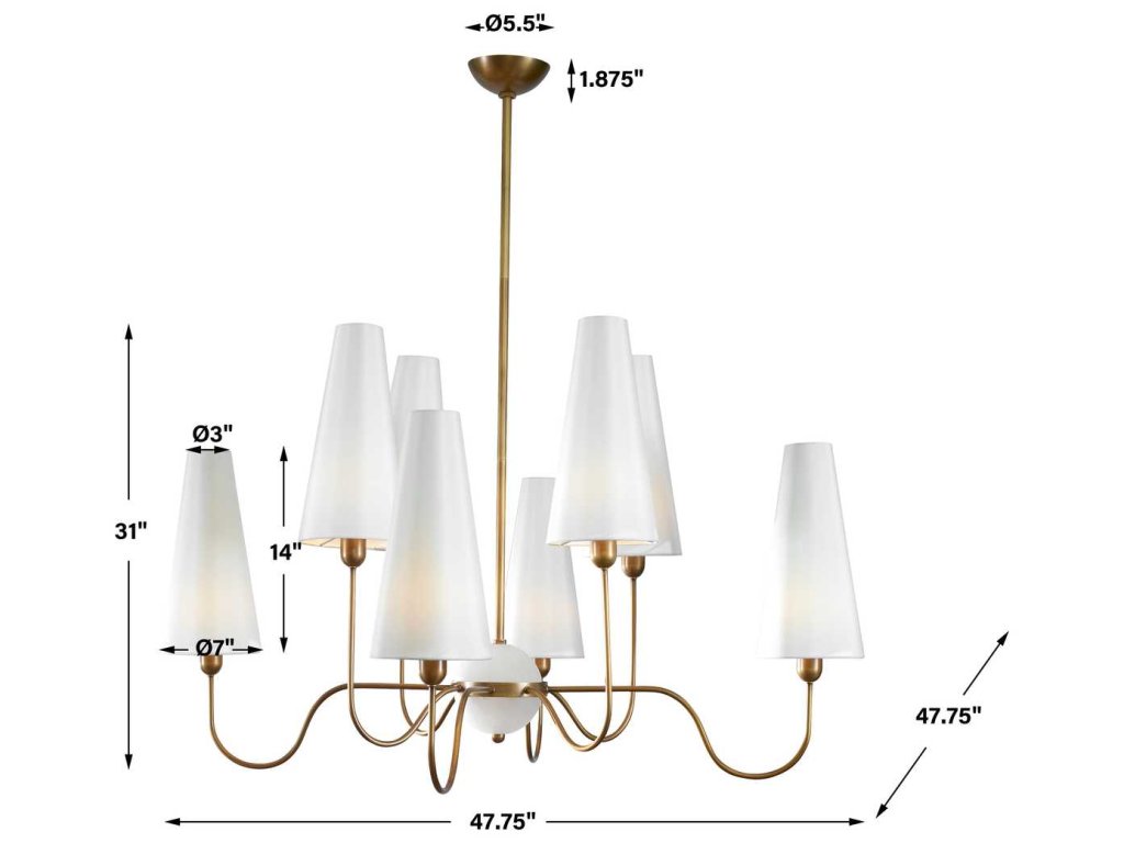 Elle, 8 Lt Chandelier - image 7