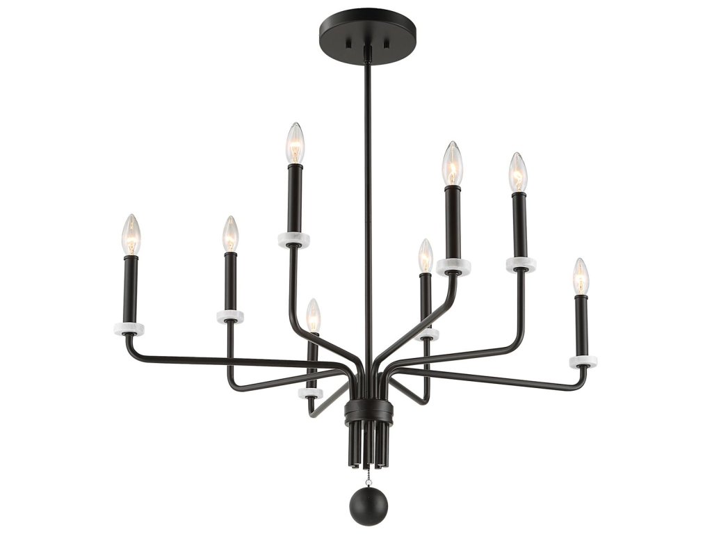 Ebony Elegance, 8 Lt Chandelier - image 3