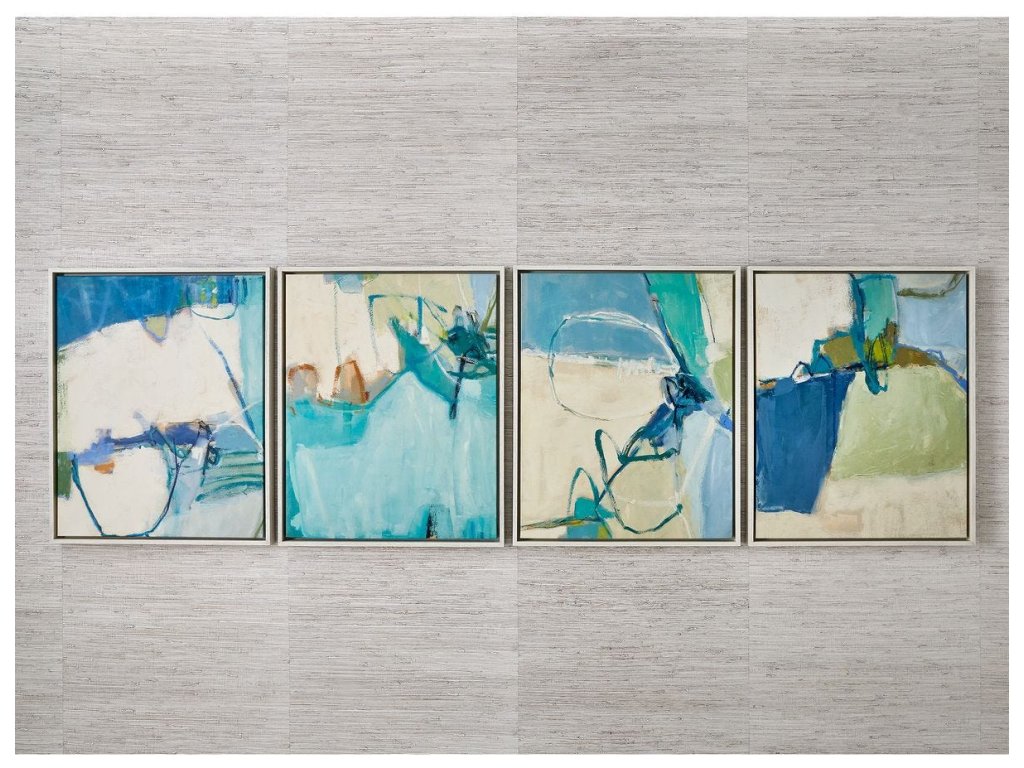 Cool Outlook Framed Canvases, S/4 - image 3