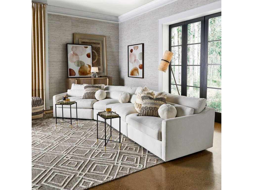 Slope Sofa, Armless - Alabaster Chenille - image 7