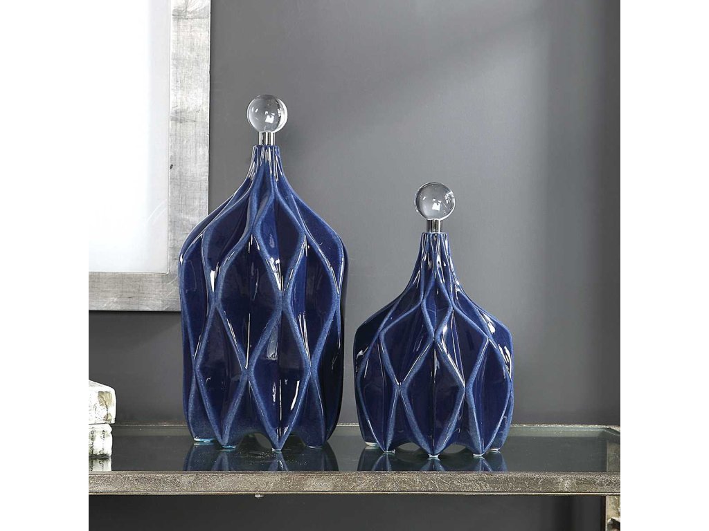 Klara Bottles, Blue, S/2 - image 3