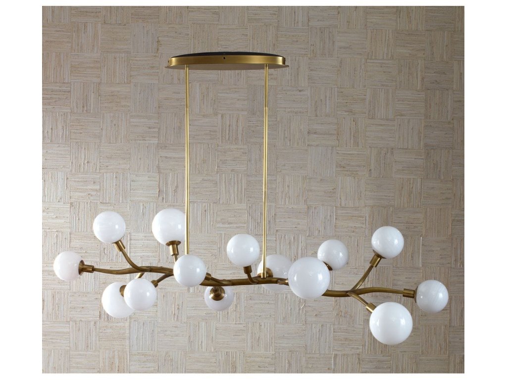 Meandering, 14 Lt Pendant - Brass - image 3