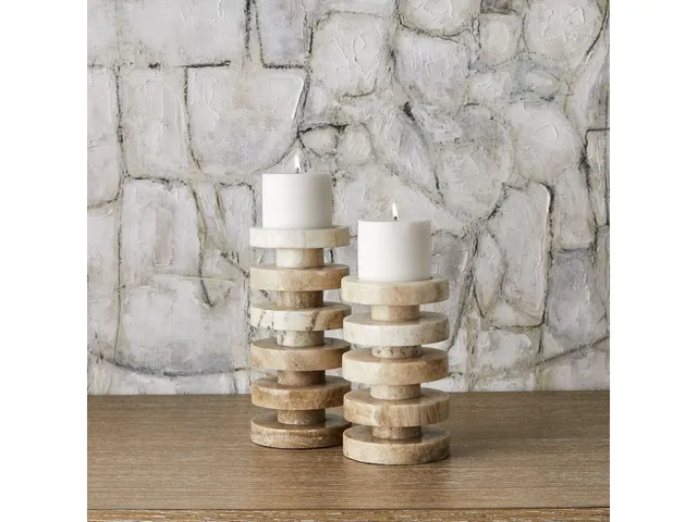 Emora Pillar Candleholders, S/2 - Alternative View