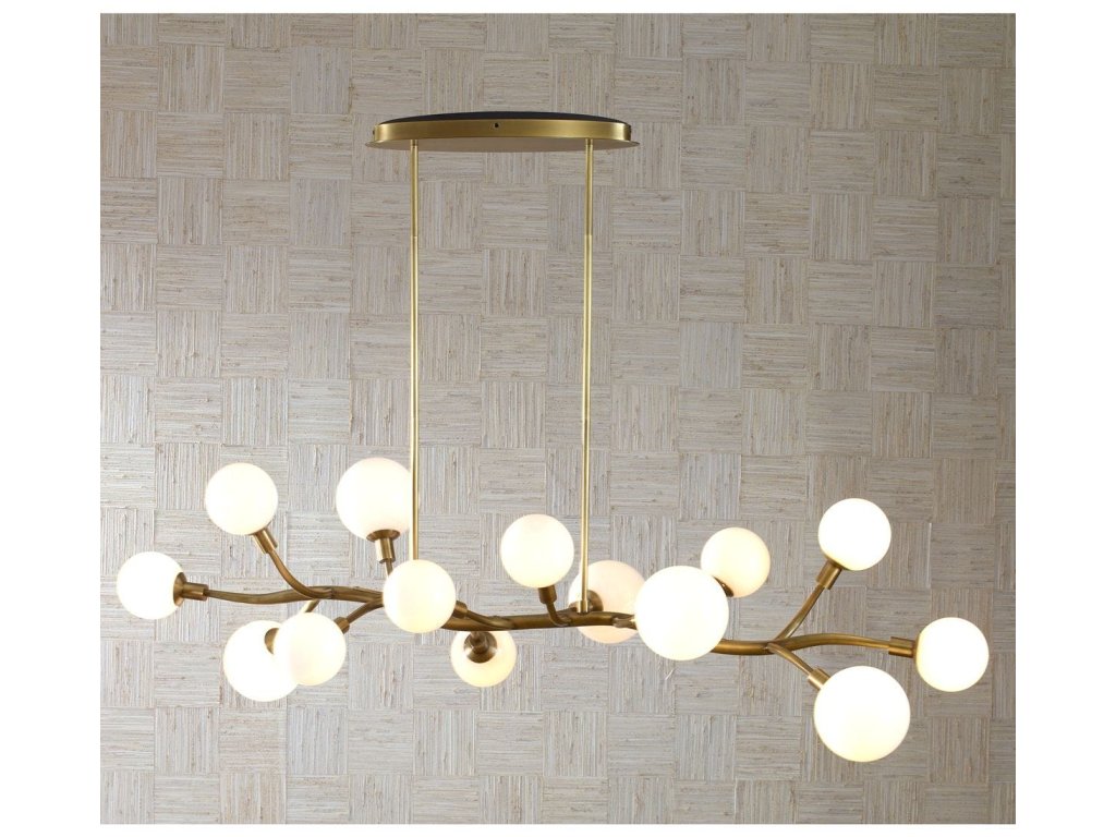 Meandering, 14 Lt Pendant - Brass - image 2