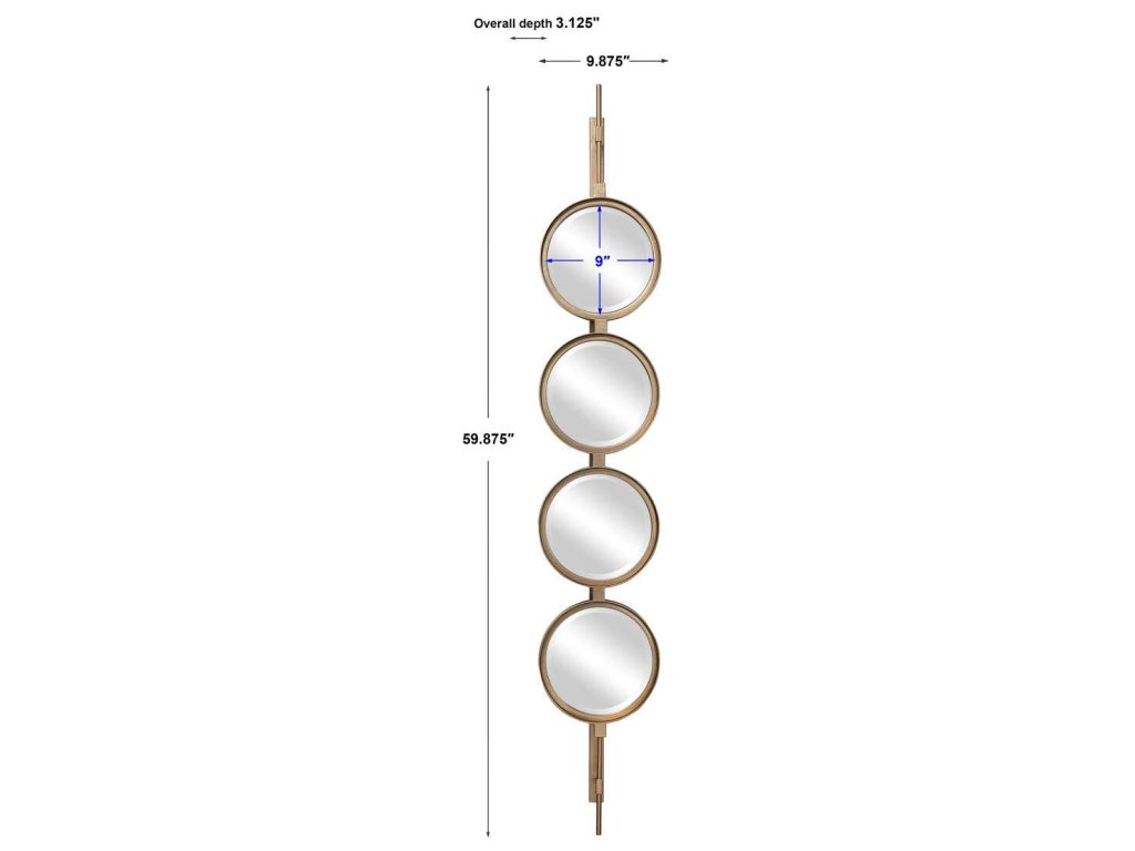 Button Mirror, Gold - image 6