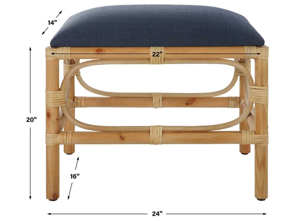 Laguna Small Bench, Navy - image 6