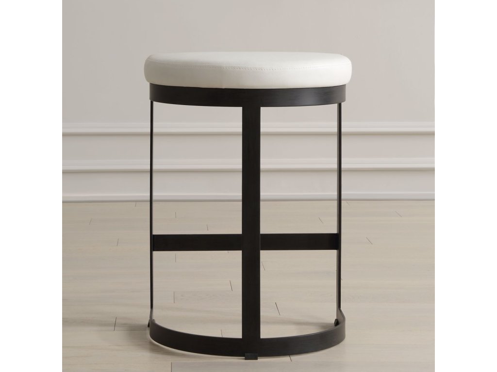 Ivanna Counter Stool, Black - White - image 2