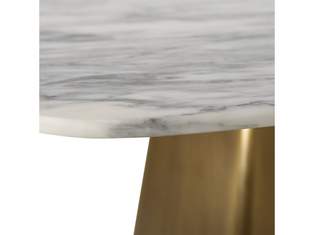 Equilateral Bistro Table - Arabescato/Brass, 2 Cartons - image 3