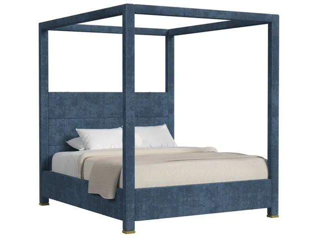 Hibernate Canopy Bed, King - Lux Peacock , 3 Cartons