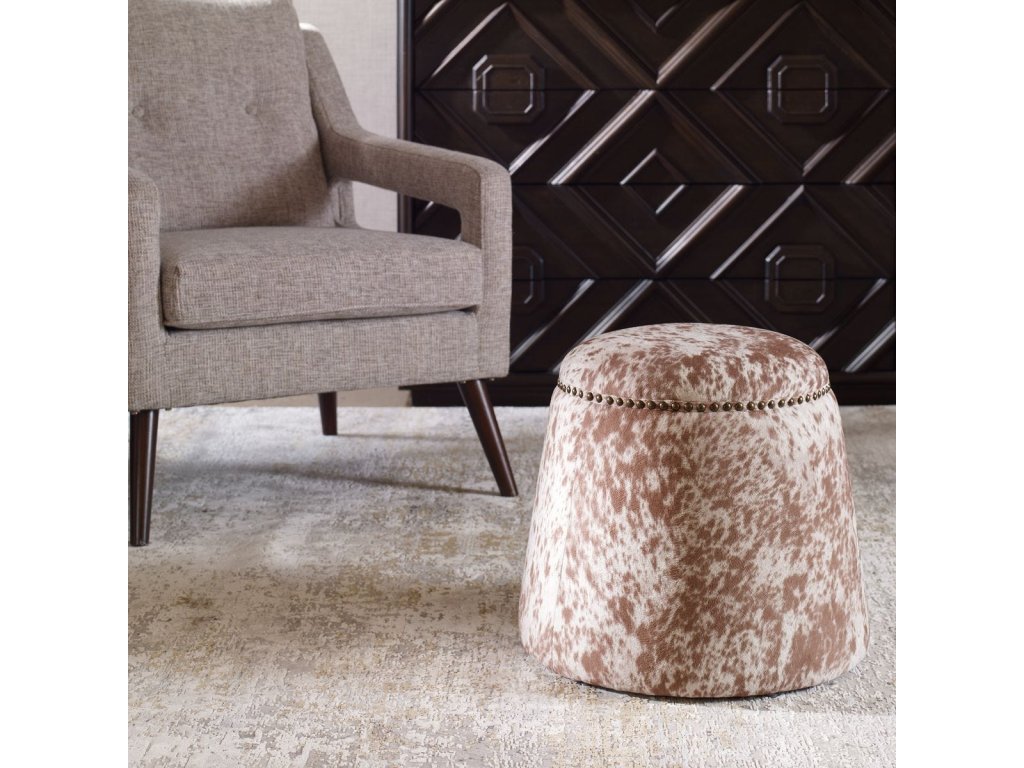 Gumdrop Ottoman, Cow Hide - image 1