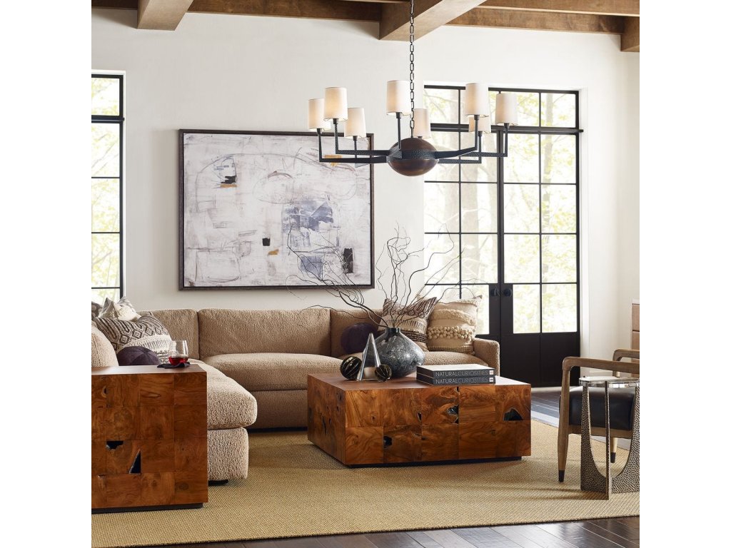 Teak Tac Toe End Table - Caramel - image 1