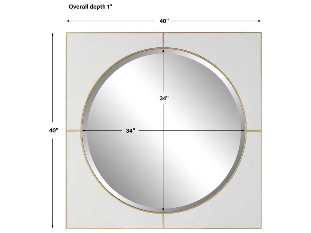 Cyprus Square Mirror, White - image 7